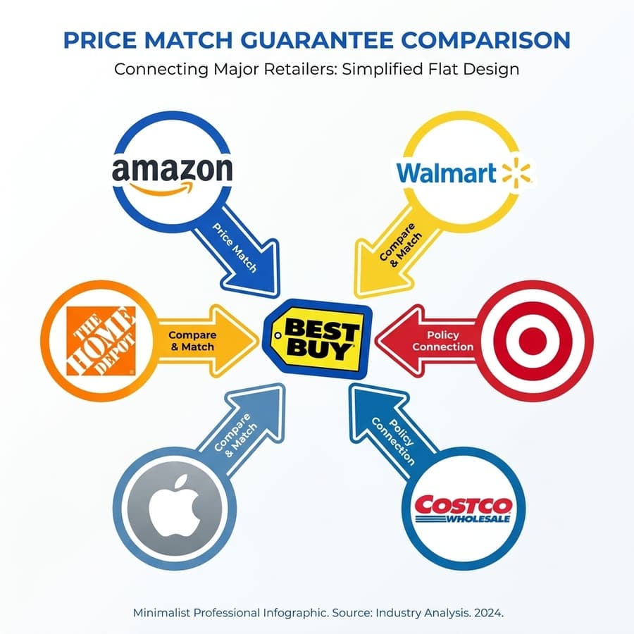 Qualified competitor logos at Best Buy
