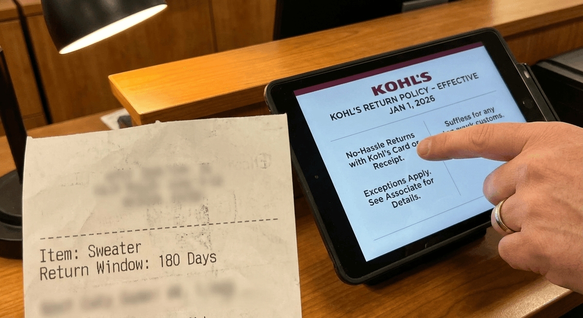 Kohl's store return counter in 2026