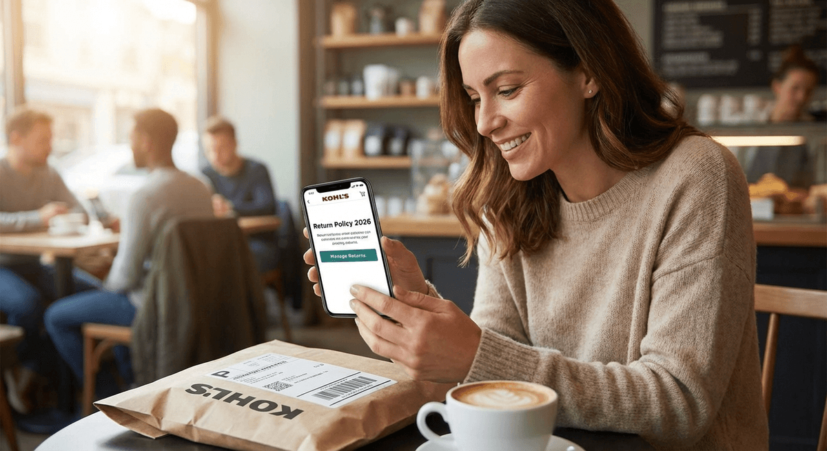 A person tracking returns on their phone using Purchy