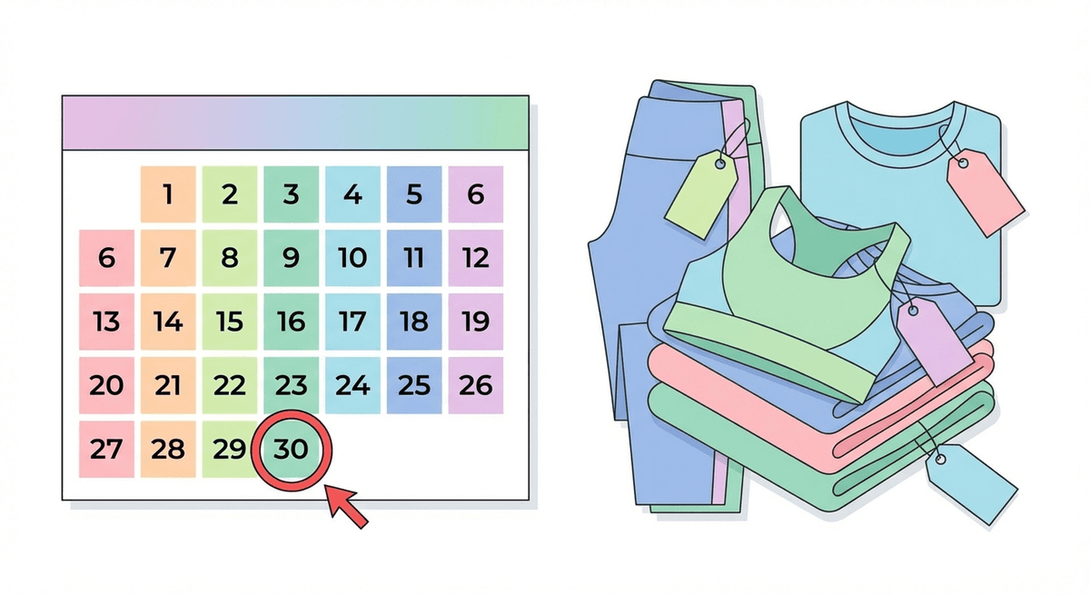 Lululemon return policy overview — 30-day return window