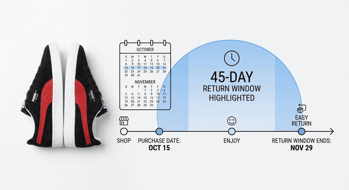 Puma 45 day return policy overview