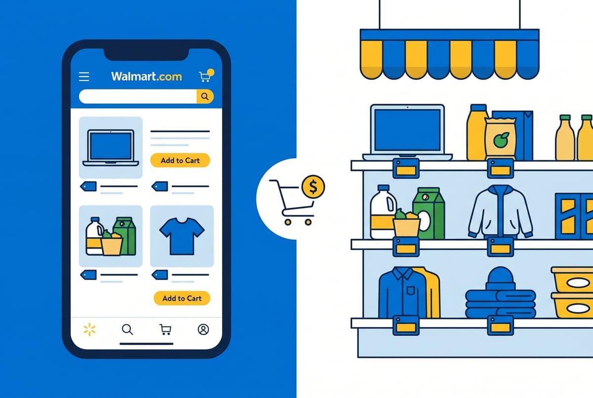 Walmart storefront with price match signage